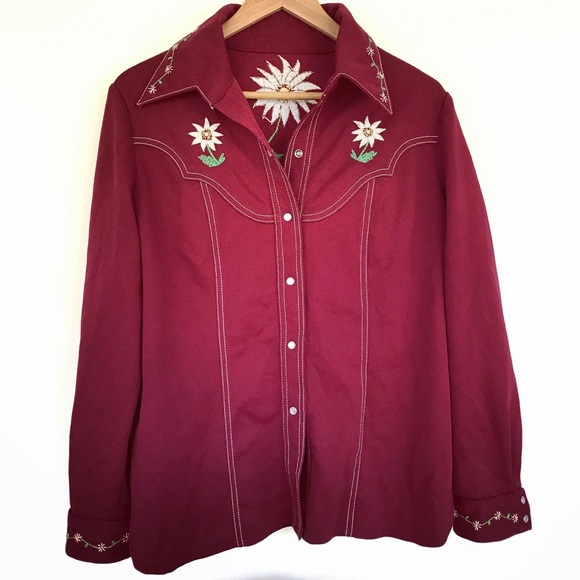 Vintage Embroidered Western Shirt Jacket | Host Pick - Picture 3 of 7